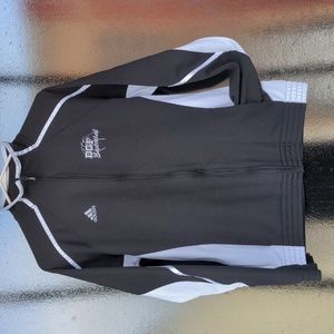 M black and white DGF basketball embroidered zip up climalite warm up jacket